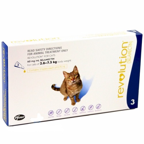 Revolution for Cats 5 15 lbs BLUE 6 tubes 51.00 Heartworm